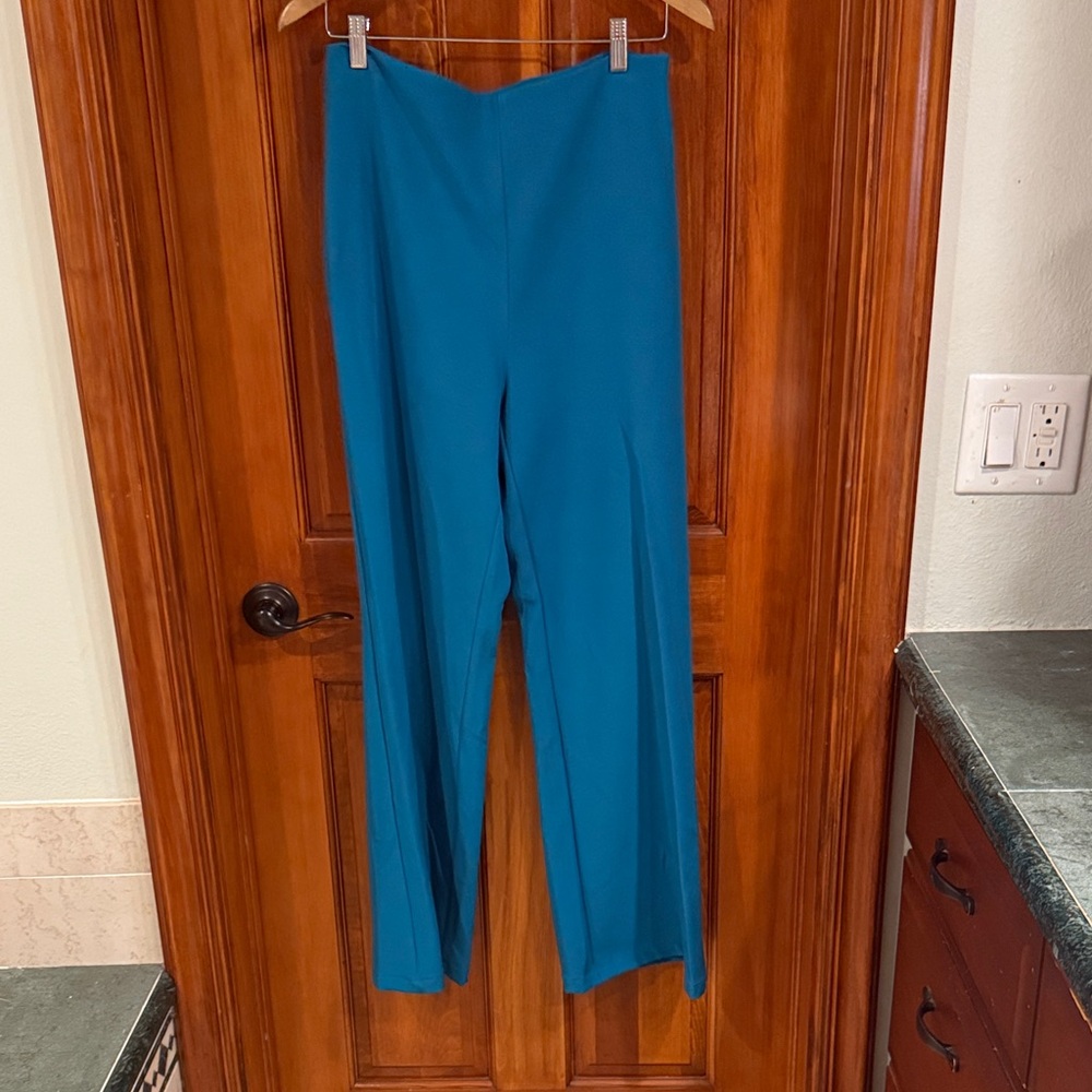 Sincerely Jules Teal Wide-Leg Pants & Cropped Tank Set - Picture 6 of 8